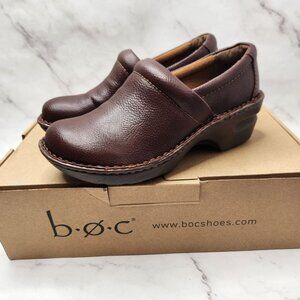 NIB B.O.C. Born Concept Dark Brown Peggy Clogs Non-Slip Nursing Women's 6.5